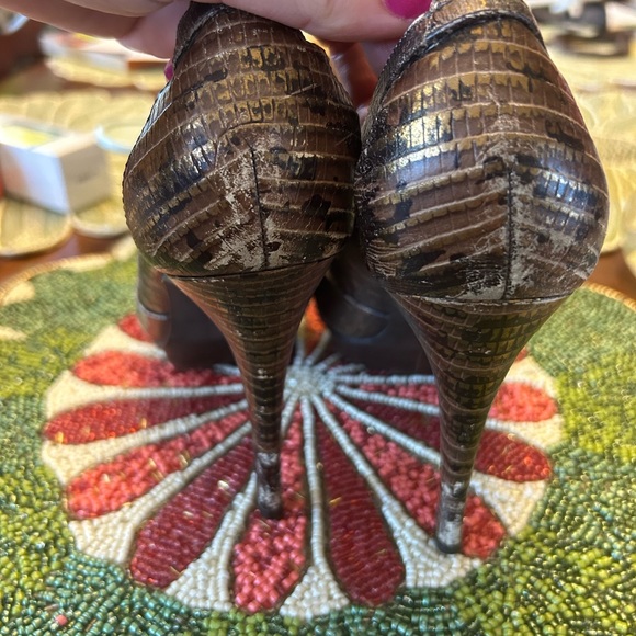 Golden Brown 4 Inch Heels - Picture 4 of 6